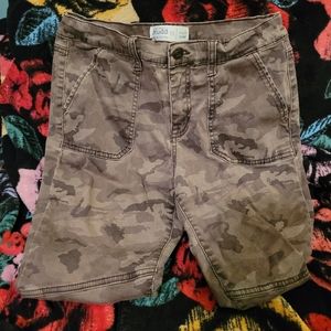 Mudd Girls Camo Zipper Jeans